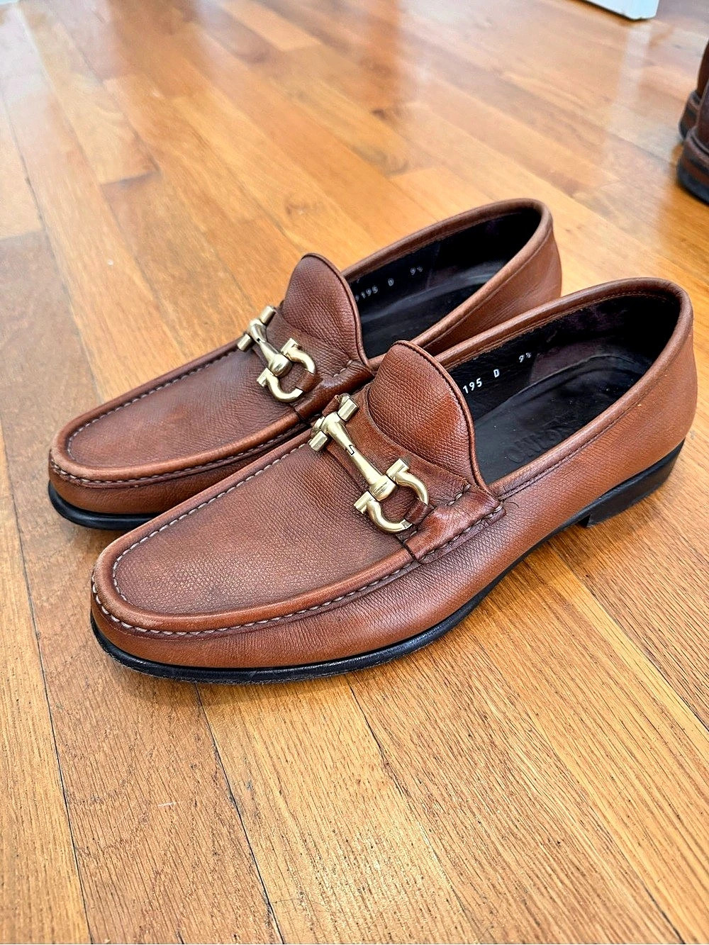 Salvatore Ferragamo Men's Brown Horsebit Mason Loafers - Size 9.5 D
